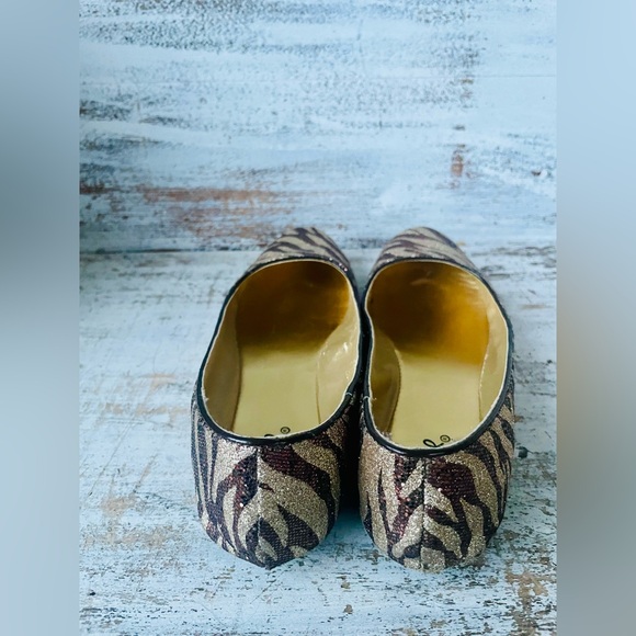 Qupid Sparkly Animal Print Flats Unknown Size - Picture 4 of 9